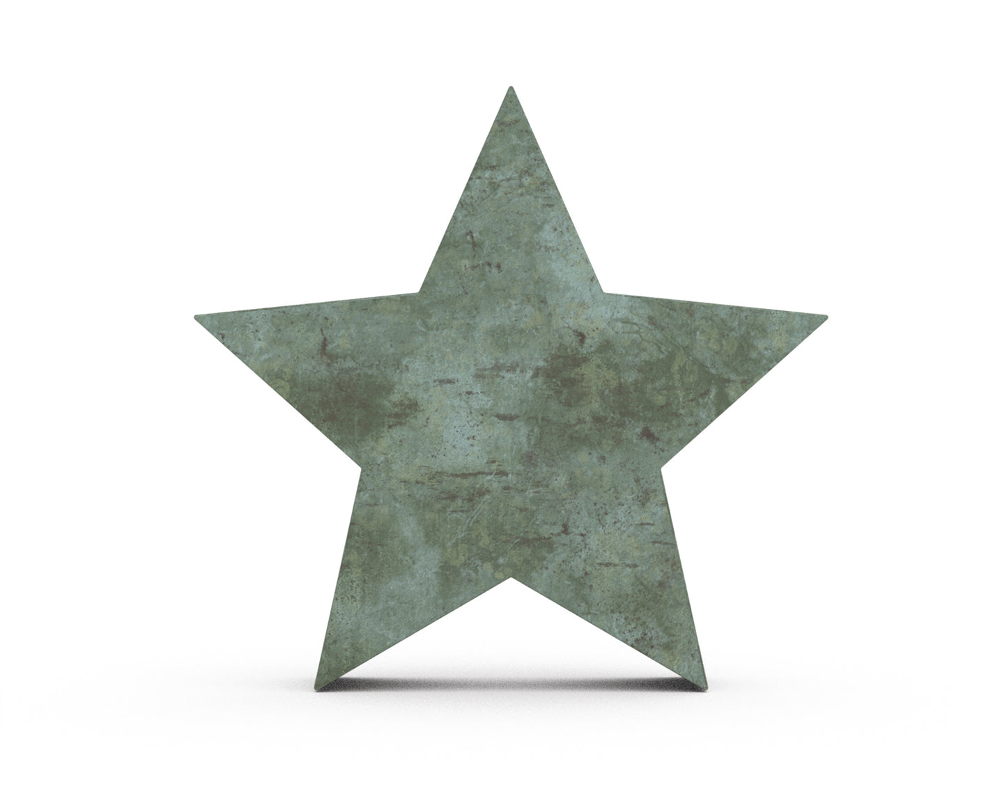 urn als bronzen ster in de kleur groen