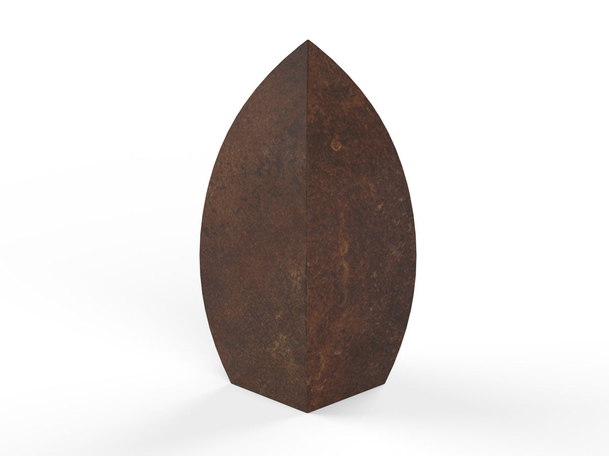 Bronzen urn in punt vorm