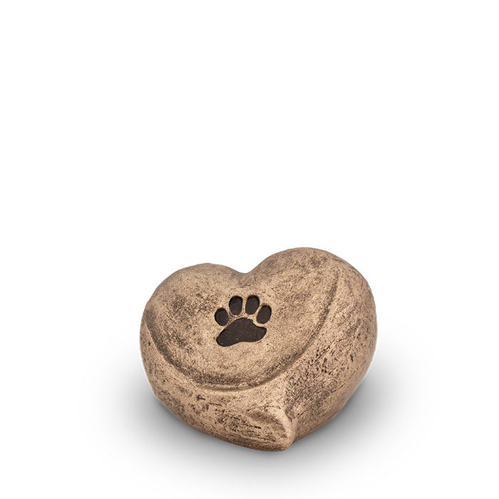 dieren urn met hartje en pootje