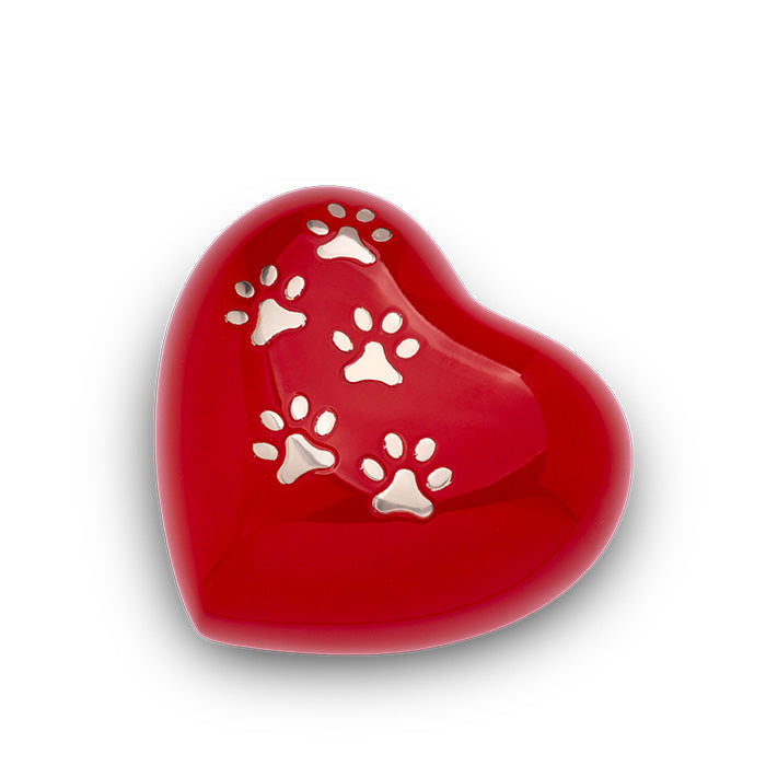 Urn hartje rood dierenurn