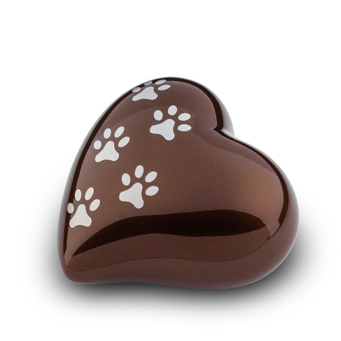 Dierenurn met pootjes bruin