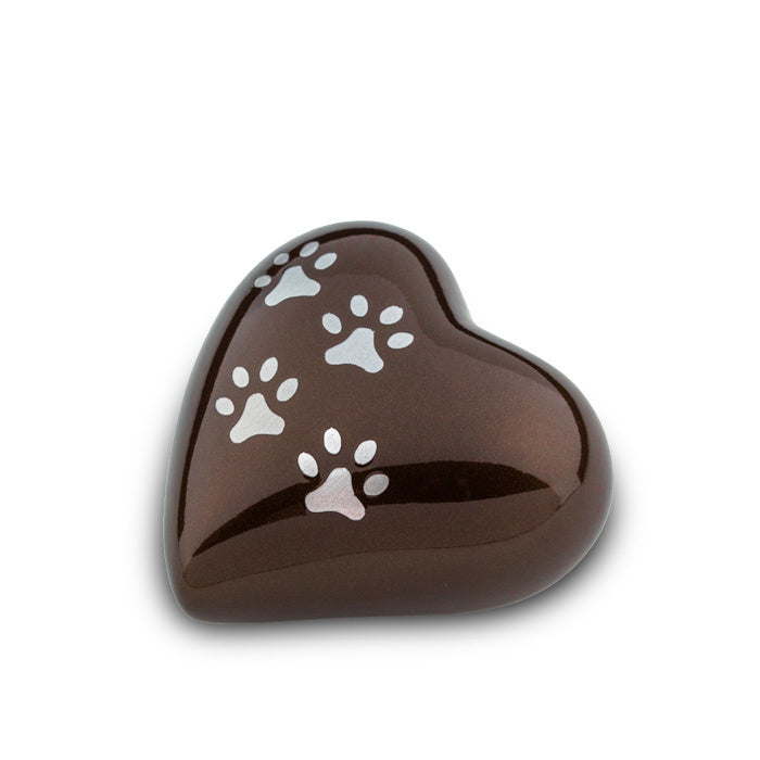 Dierenurn met pootjes bruin