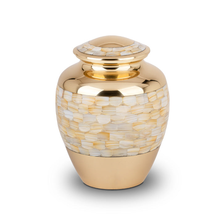 klassieke urn in het goud