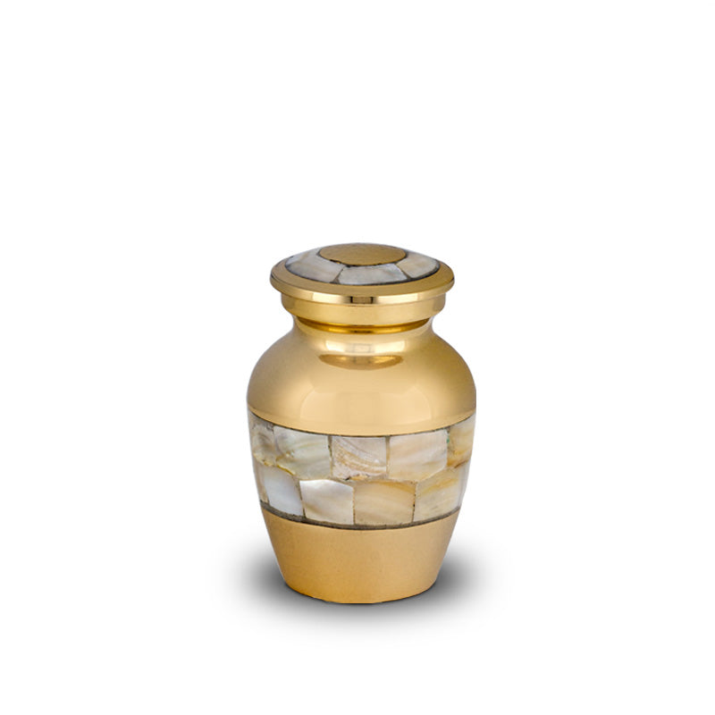 Klassieeke urn in het goud klein