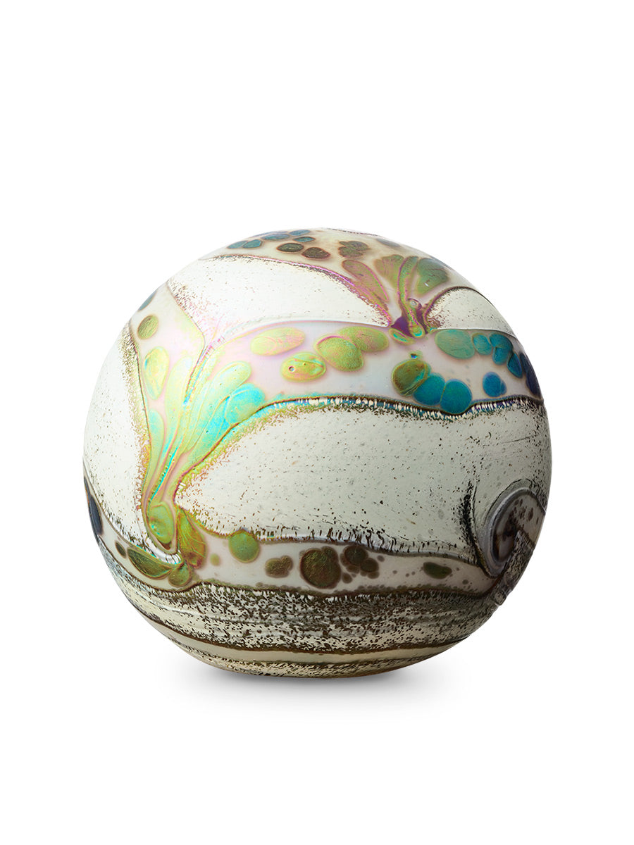 Unieke urn rond van kristalglas