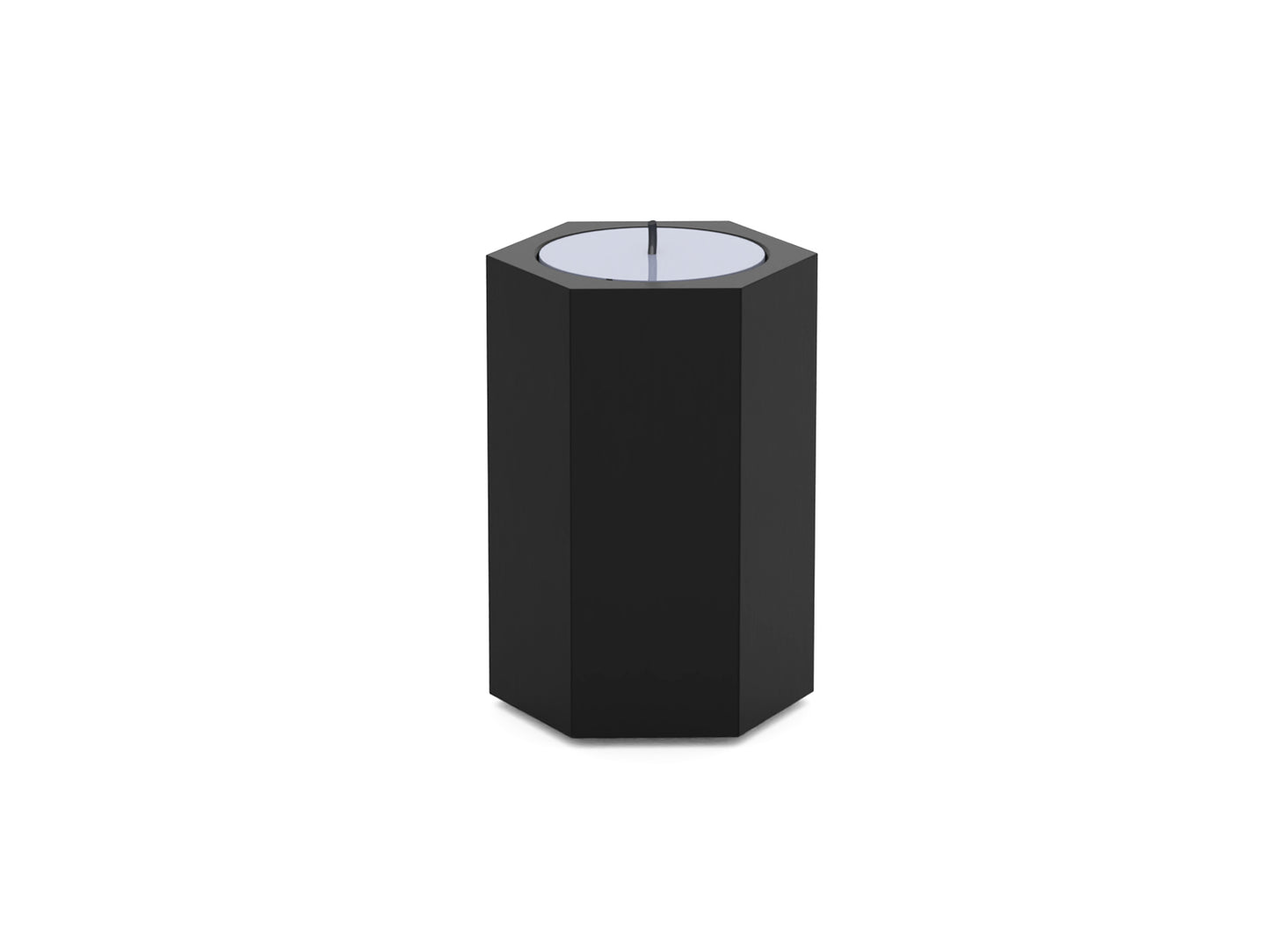 urn van kaars van zwart rvs