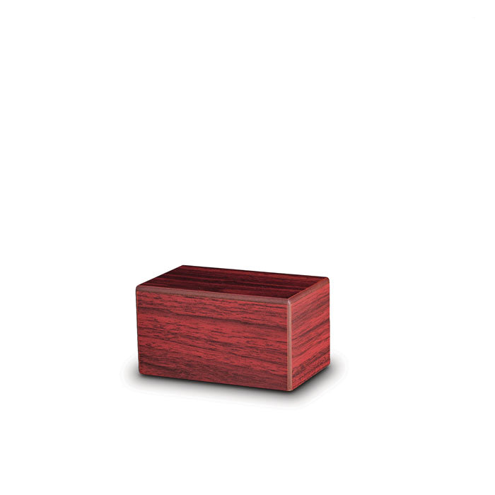 Urn doos van hout rood