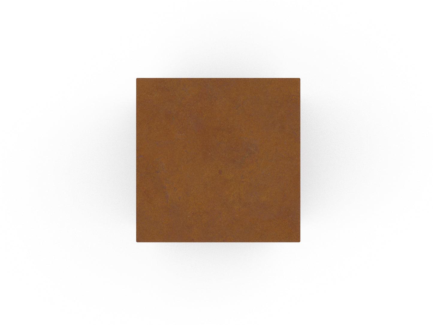 Blok cortenstaal urn