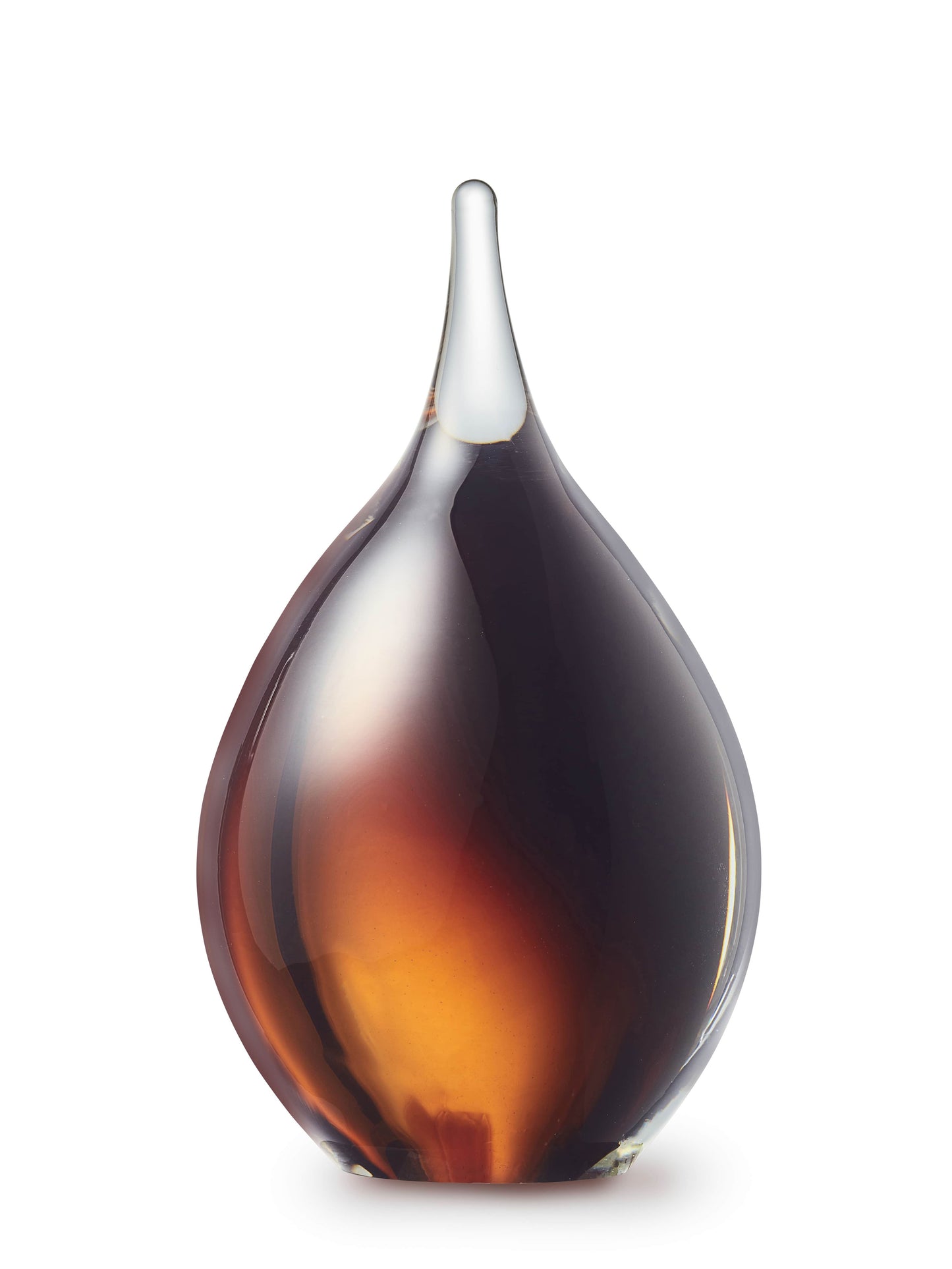 urn van kristalglas bruin