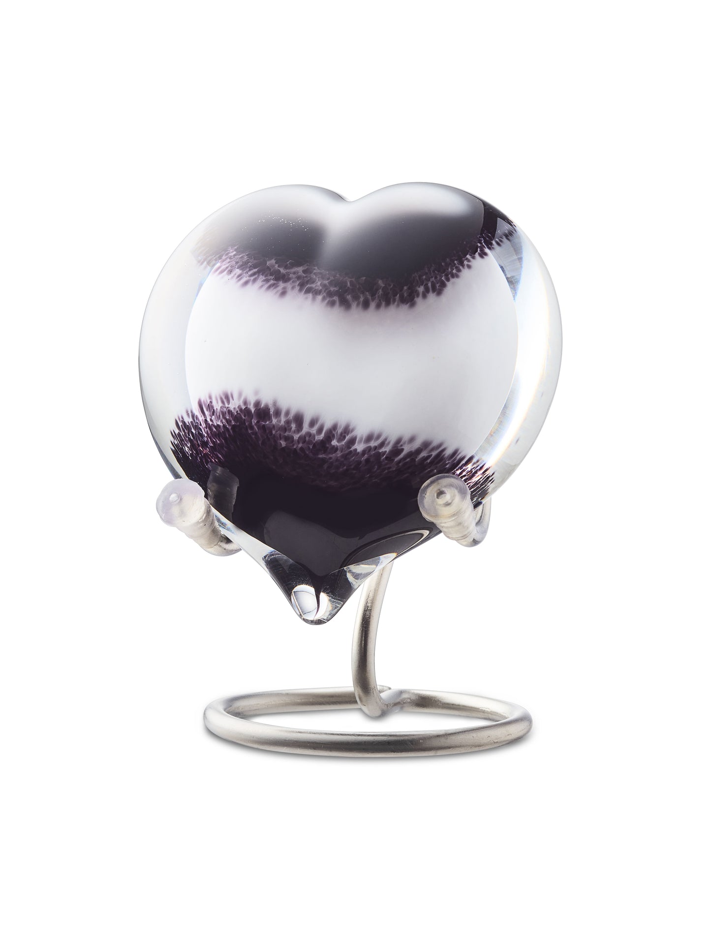 Urn in de vorm van een hart in de kleur zwart wit