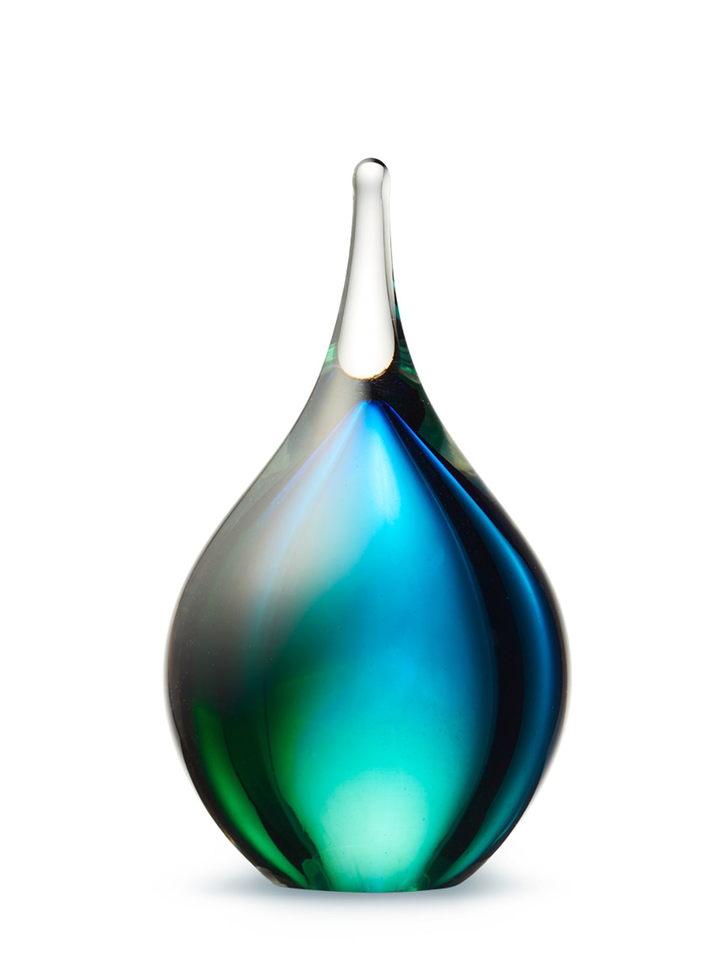 urn van kristalglas groen blayw