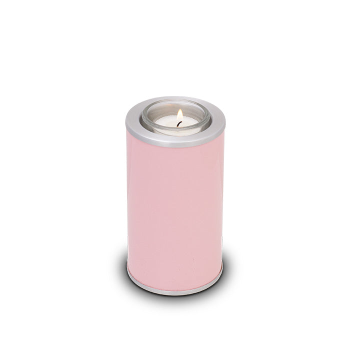 urn met karshouder roze zilver