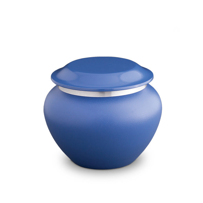 Urn modern blauw small