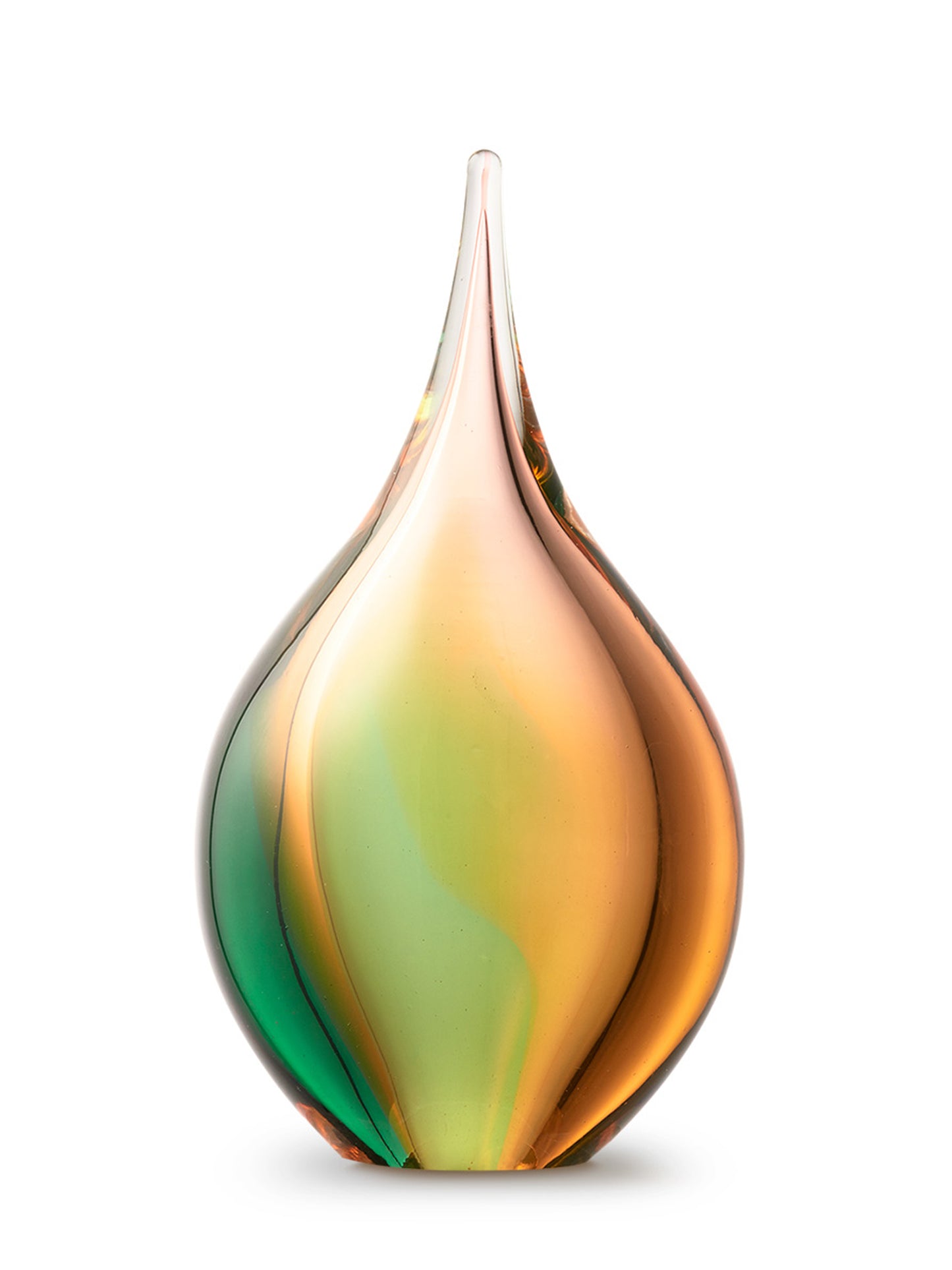 urn van kristalglas groen goud