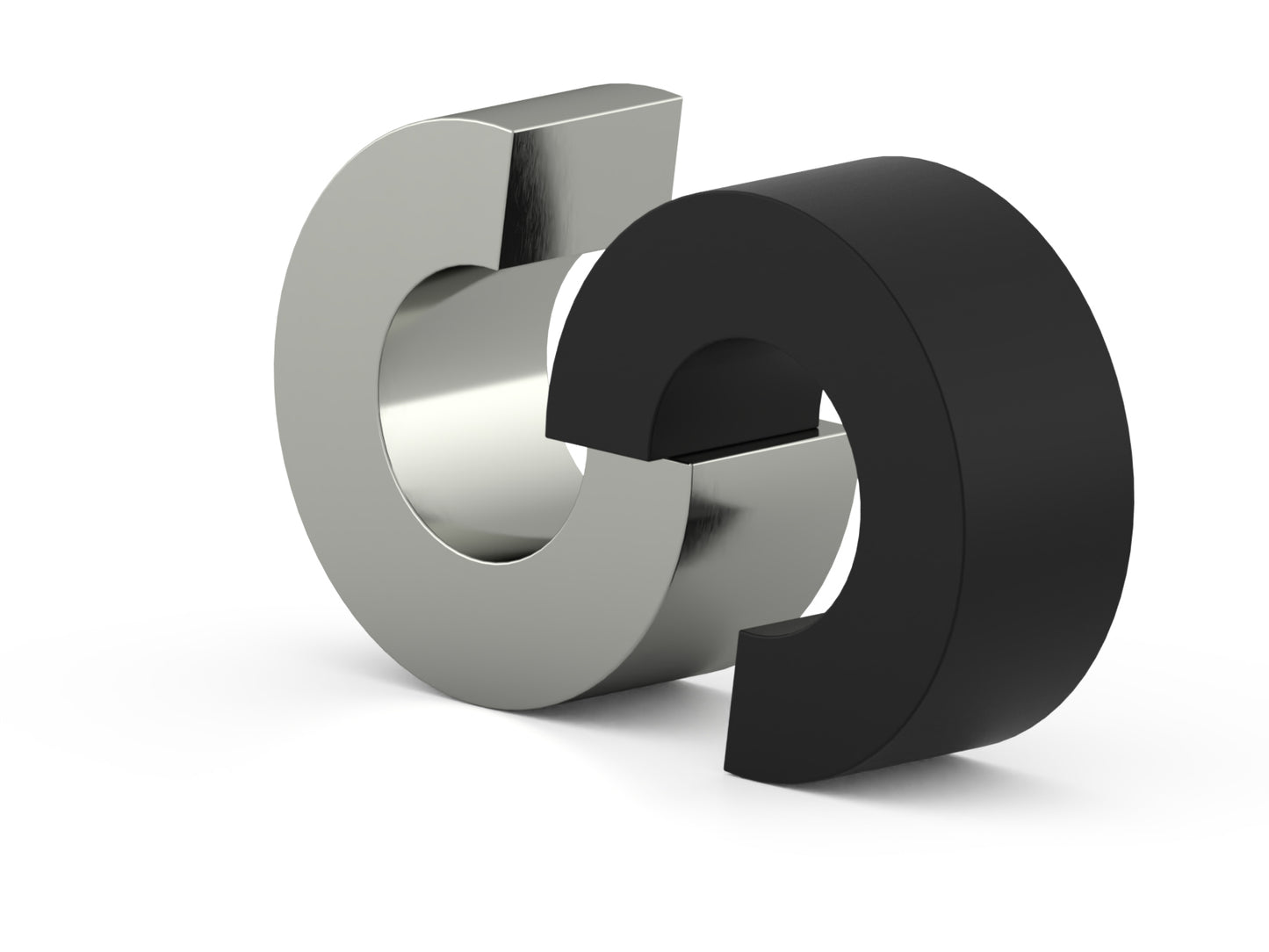 Urn met 2 cirlces van rvs