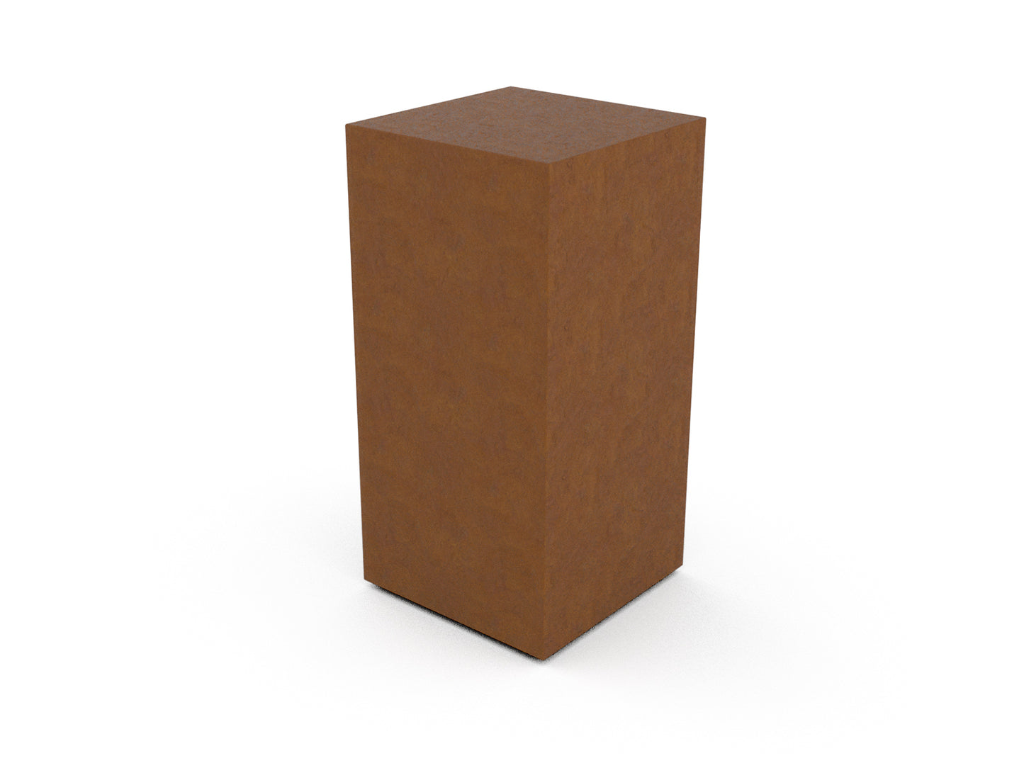 Blok cortenstaal urn