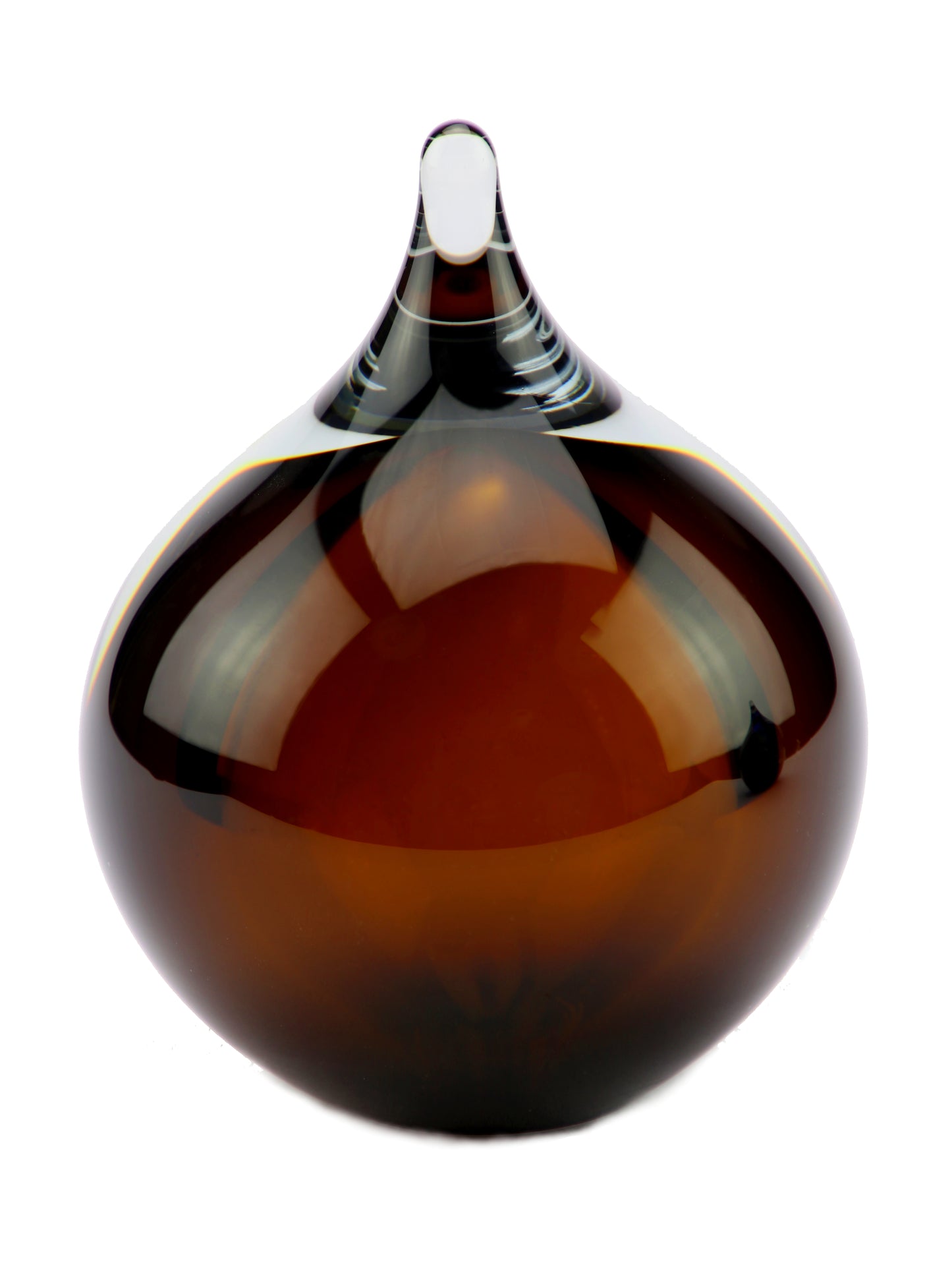 Urn van kristalglas in de kleur bbruin