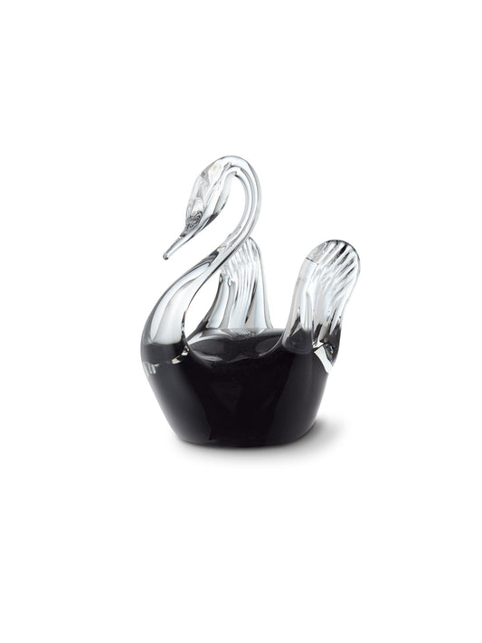 Urn in de vorm van een zwaan in de kleur zwart kopen