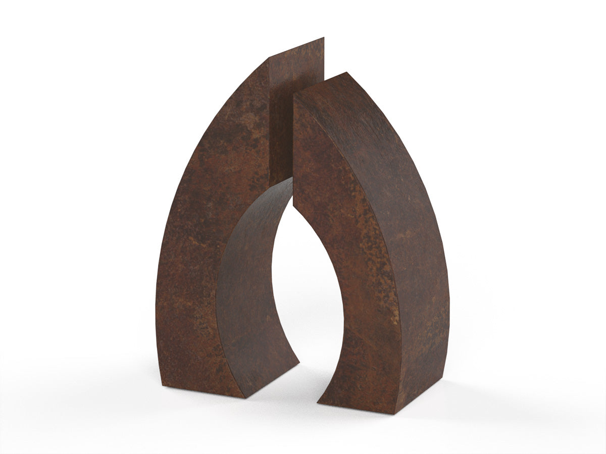 Bronzen urn met bogen