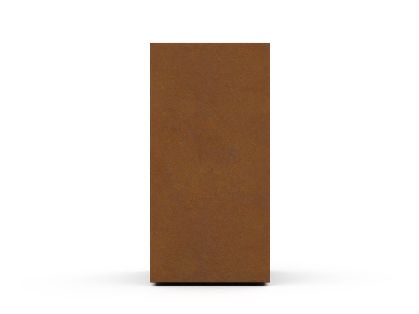 Blok cortenstaal urn