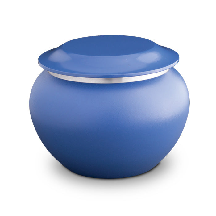 Urn modern blauw medium