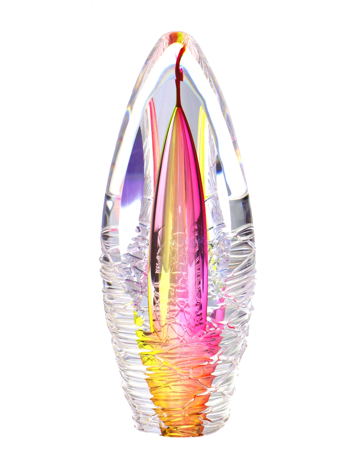 urn van kristalglas multi color