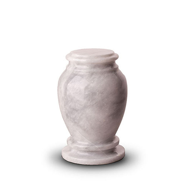 urn van marmer grijs in het klein