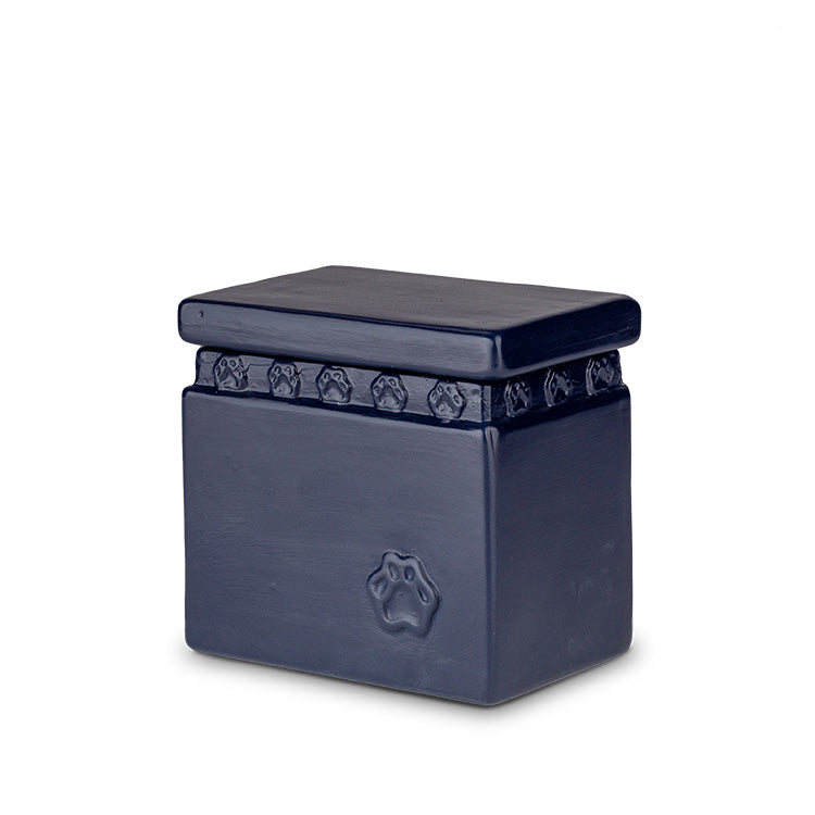 biologische dieren urn blauw