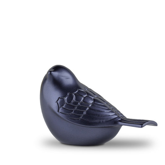 Dieren urn vogeltje zittend blauw