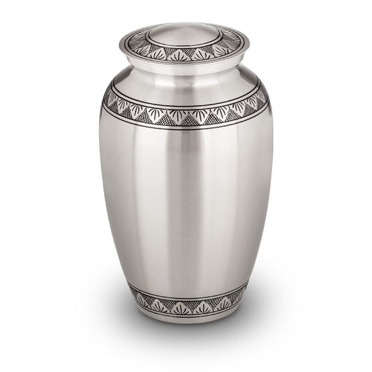 Unieke moderne urn van zilver 