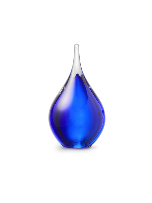 urn van kristalglas blauw