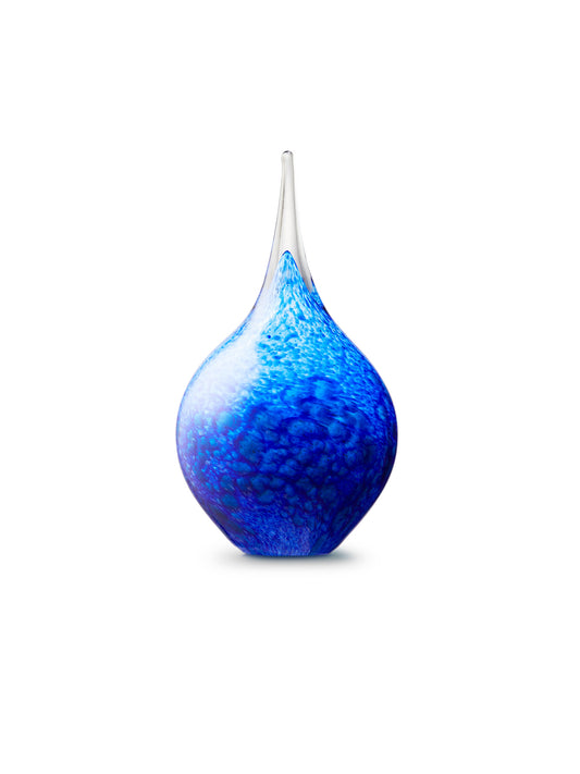 Urn druppelvorm in het blauw