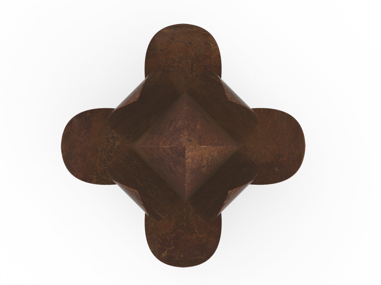 Bronzen urn inde vorm van een lotus bovnkant