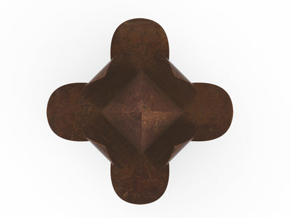 Bronzen urn inde vorm van een lotus bovnkant
