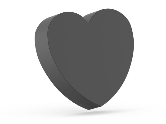Urn in hartvorm van zwart rvs