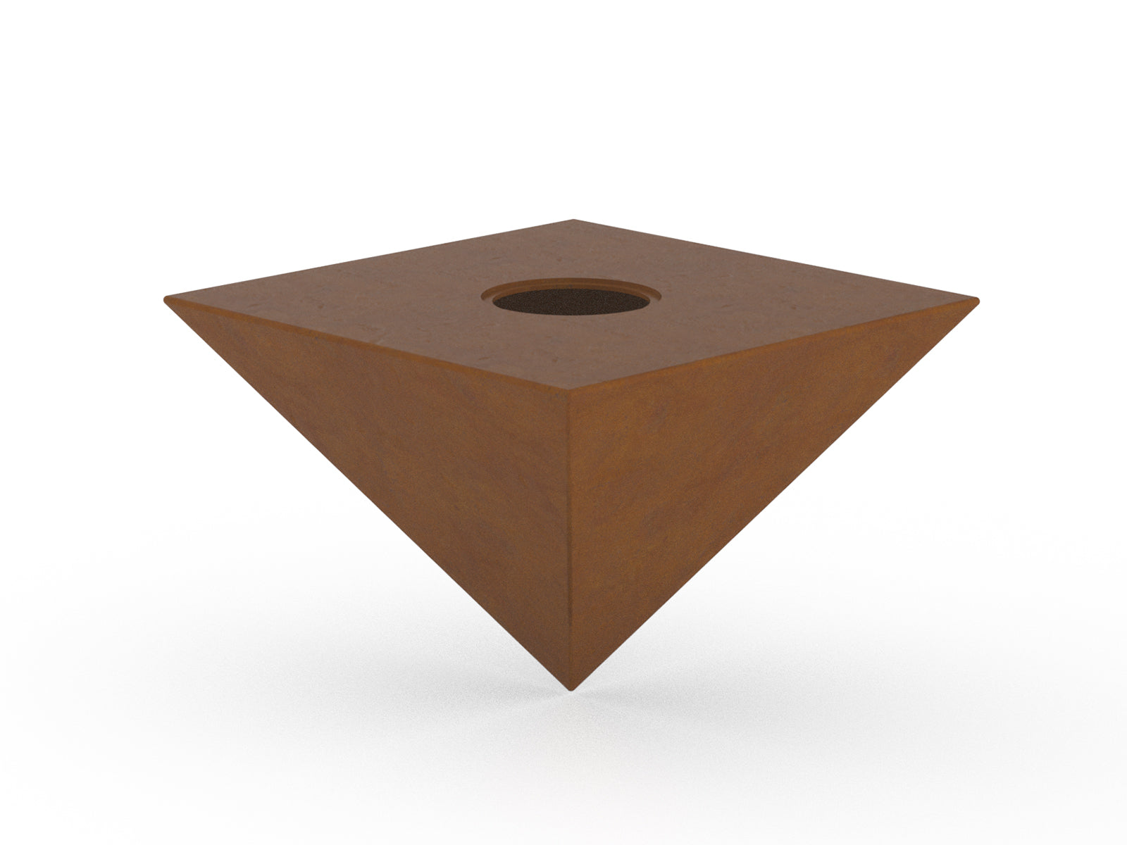 urn als pyramide van cortenstaal