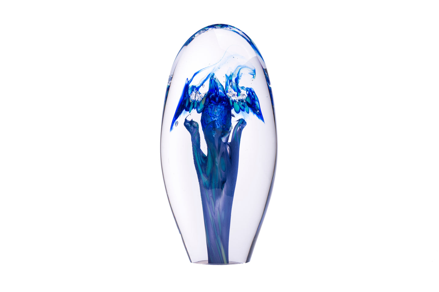 urn reliek blauw glas