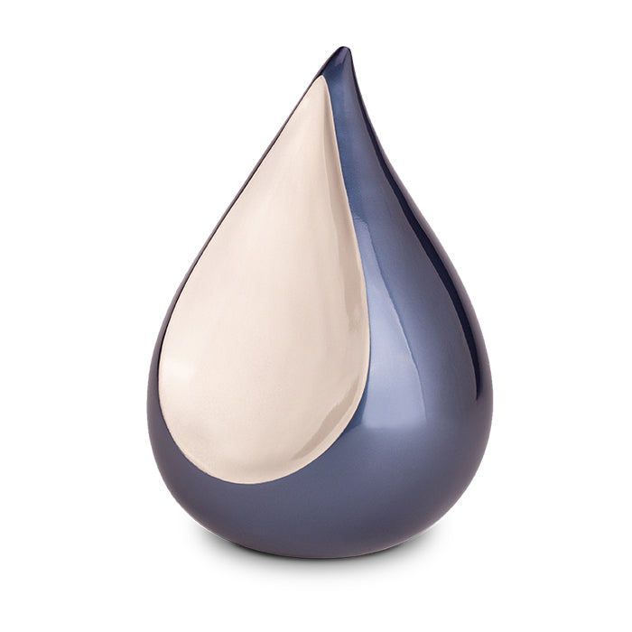 urn teardrop in de kleur blauw