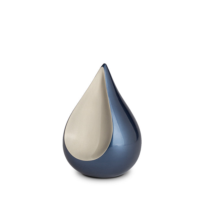 urn teardrop in de kleur blauw