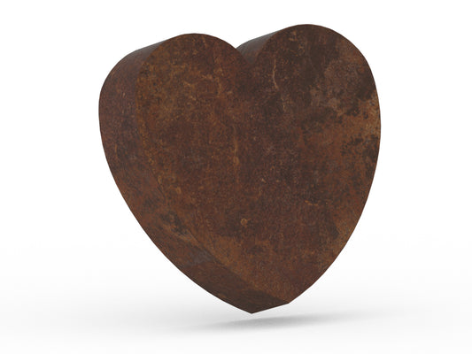 Urn in de vorm van een hart brons